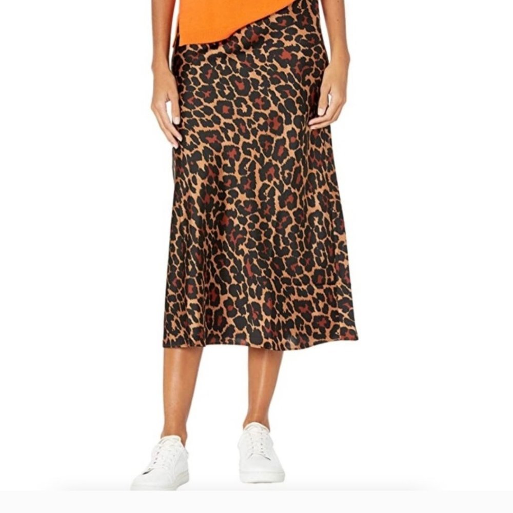 J. Crew Leopard Slip Skirt, Size M
